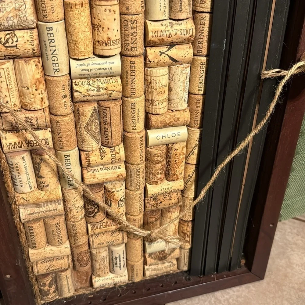 Wine Cork Bulletin Board Wine Cork Shadowbox Hanging Wine Cork Art Decor